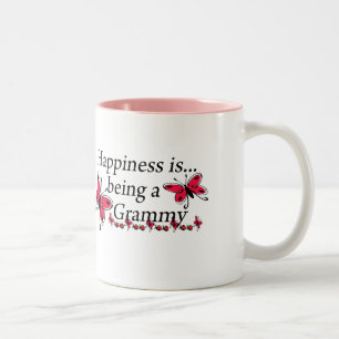 Taza Bicolor La Felicidad Es Ser Un GRAMMY MARIPOSA