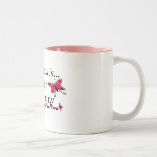 Taza Bicolor La Felicidad Es Ser Una Mariposa ABUELA
