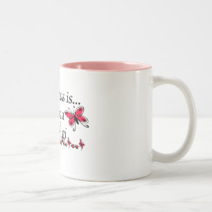 Taza Bicolor La Felicidad Es Ser Una Mariposa Gigi