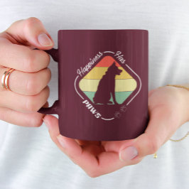 Taza Bicolor La felicidad tiene diseño de garras