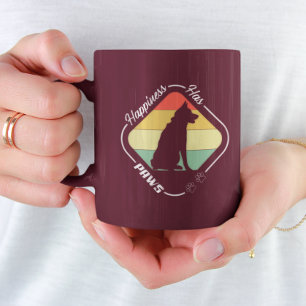 Taza Bicolor La felicidad tiene diseño de garras