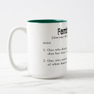 Taza Bicolor La feminista Killjoy un tazón de café de dos ton