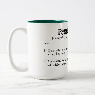 Taza Bicolor La feminista Killjoy un tazón de café de dos tonos