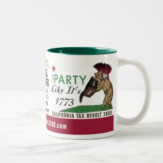 Taza Bicolor La fiesta del té como ella es 1773 - abrogue la