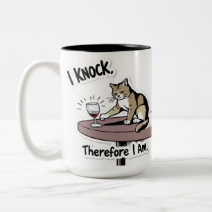 Taza Bicolor La filosofía del gato