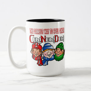 Taza Bicolor La forma correcta de deletrear Humor Mug en Canadá