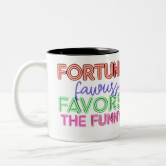 Taza Bicolor La Fortuna Favorece Al Divertido boda Y Al Fgp De 