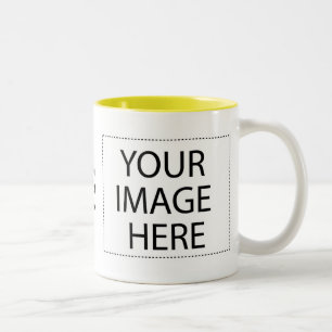 Taza Bicolor La foto asalta - amarillee la plantilla 15oz de