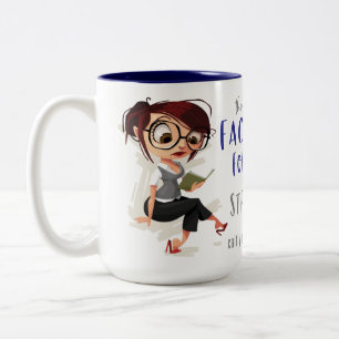 Taza Bicolor La fuerza del factor es fuerte 15 oz mug