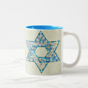 Taza Bicolor La gema Ratón-Dibujada adornó la estrella de Dav