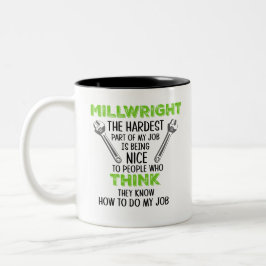 Taza Bicolor La gente de Green Millwright piensa que pueden hac