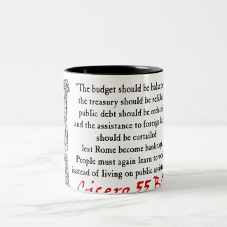 Taza Bicolor La gente debe trabajar - Cicero