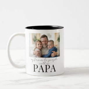 Taza Bicolor La gente favorita me llama regalo de foto de Papá 