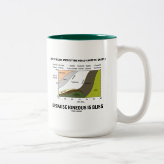Taza Bicolor La gente más feliz de los geólogos ígnea es dicha