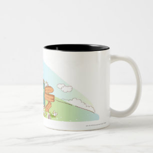 Taza Bicolor La gente que se relaja por la información firma