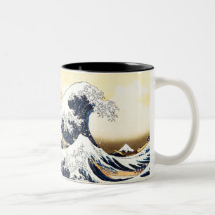 Taza Bicolor La gran onda de Kanagawa