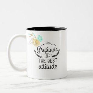 Taza Bicolor La gratitud es la mejor actitud