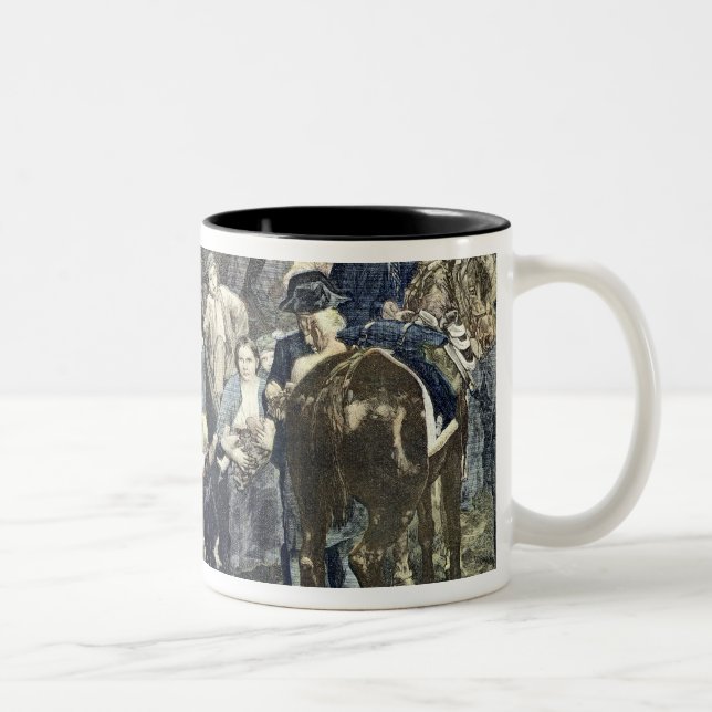 Taza Bicolor La huelga del minero en Carmaux (Derecha)