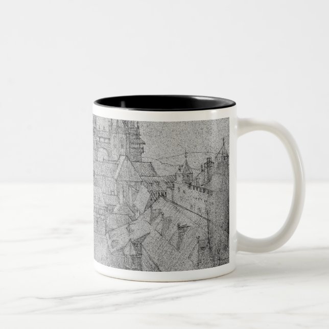 Taza Bicolor La iglesia de monasterio en Aquisgrán, 1520 (Derecha)