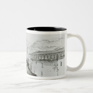 Taza Bicolor La iglesia de San Francisco, Valparaiso, 1834