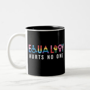 Taza Bicolor La igualdad LGBT no daña a nadie Orgullo Derechos 