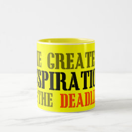TAZA BICOLOR LA INSPIRACIÓN MÁS GRANDE ES EL PLAZO MEME