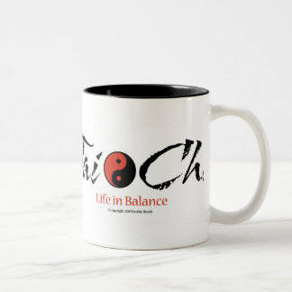 Taza Bicolor La ji Yin/Yang "vida del Tai en equilibrio" dos