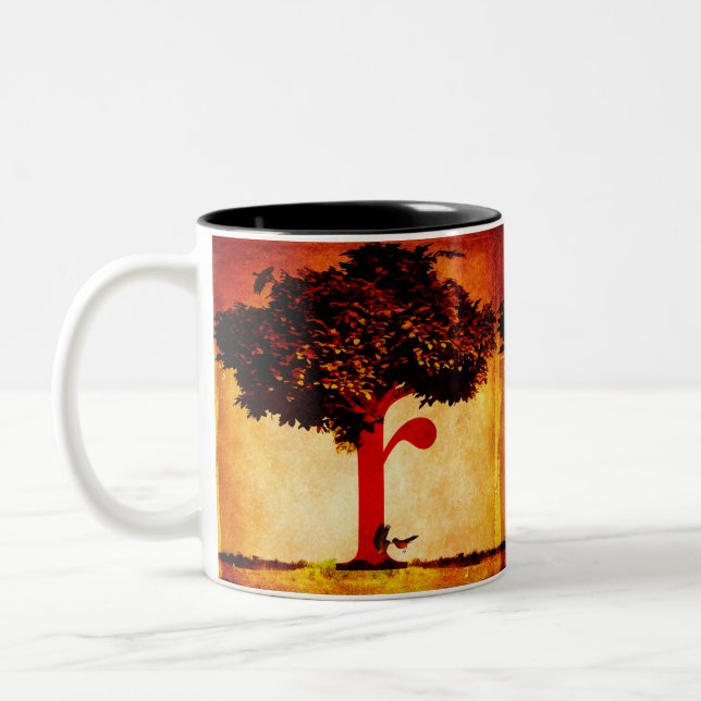 Taza Bicolor La letra R (Izquierda)