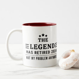 Taza Bicolor La leyenda se ha retirado 2024 Ya no es mi problem