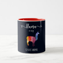 La llama es mi animal del alcohol. Acuarela linda