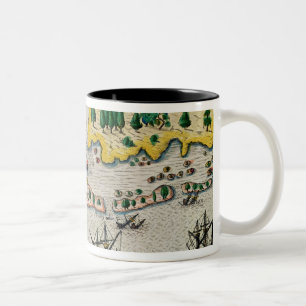 Taza Bicolor La llegada del inglés en Virginia