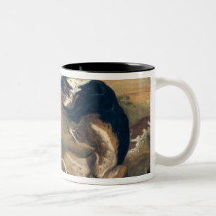Taza Bicolor La lucha de perro, 1678