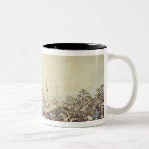 Taza Bicolor La lucha premiada, 1787 (pluma, tinta y w/c sobre
