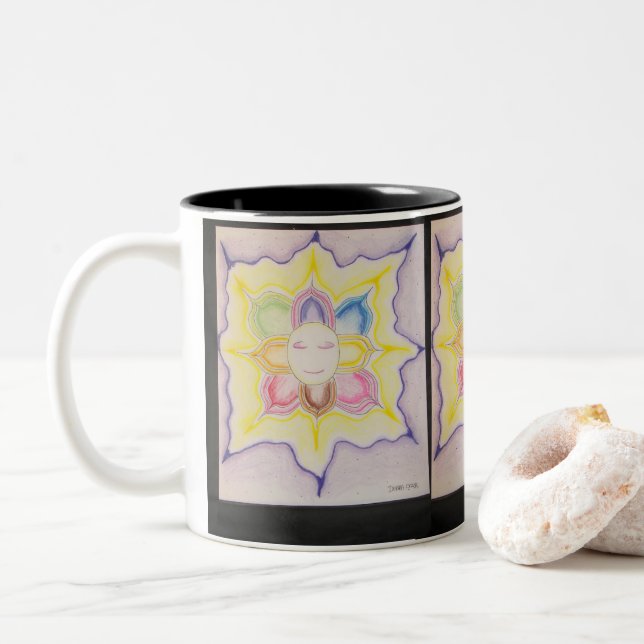 Taza Bicolor La luz interior (Con donut)