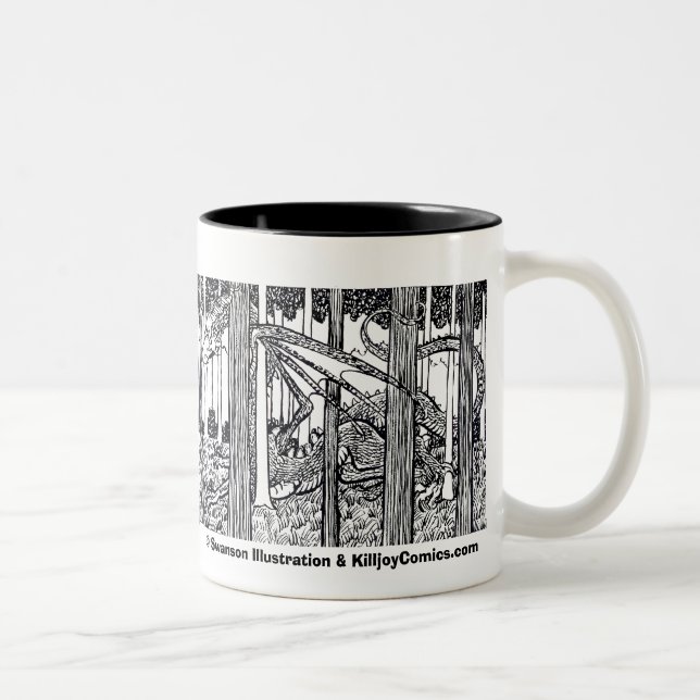 Taza Bicolor La madera del dragón (Derecha)