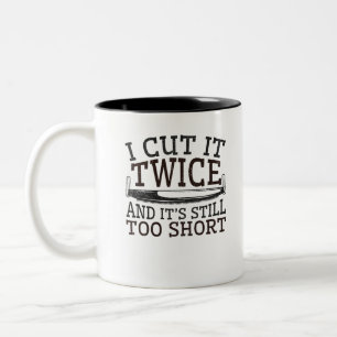 Taza Bicolor La madera la corté dos veces, todavía es muy cor