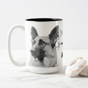 Taza Bicolor La mamá más grande del pastor alemán del mundo