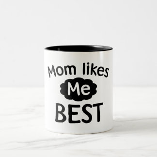 Taza Bicolor La mamá tiene gusto de mí mejor