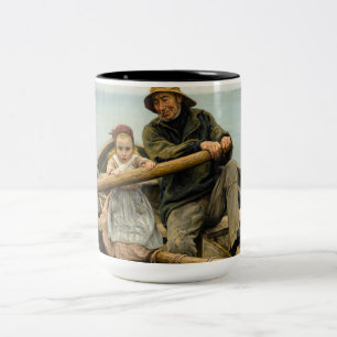 Taza Bicolor La mano de ayuda, 1881 por Emile Renouf
