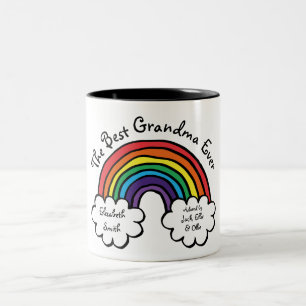 Taza Bicolor La Mejor Abuela Abuela Abuelita Ever Arcoíris