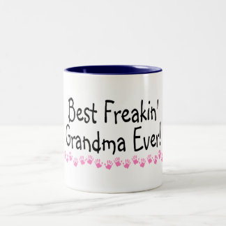 Taza Bicolor La mejor abuela de Freakin nunca
