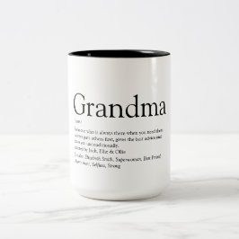 Taza Bicolor La mejor definición de abuela del mundo