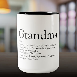 Taza Bicolor La mejor definición de abuela del mundo