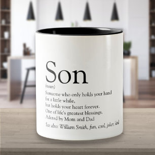 Taza Bicolor La mejor definición de diversión moderna para hijo