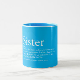 Taza Bicolor La mejor definición de hermana de todos los tiempo
