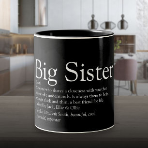 Taza Bicolor La mejor definición de hermana del mundo: diversió