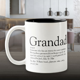 Taza Bicolor La mejor definición de papá del abuelo del mundo
