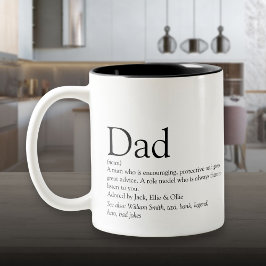 Taza Bicolor La mejor definición de papá del mundo
