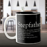 Taza Bicolor La mejor definición del padrastro del mundo: negro<br><div class="desc">Personaliza a tu padrastro especial,  padrastro o papi para crear un regalo único para el día del padre,  cumpleaños,  Navidades o cualquier día que quieras mostrar lo que significa para ti. Una manera perfecta de mostrarle lo increíble que es cada día. Diseñado por Thisisnotme©</div>