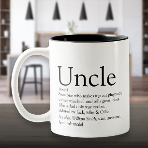 Taza Bicolor La mejor definición divertida del tío del mundo
